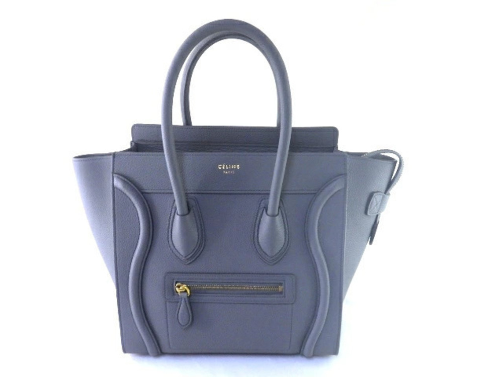 Celine Gray Bag Luggage Calfskin Shopper Tote Gray